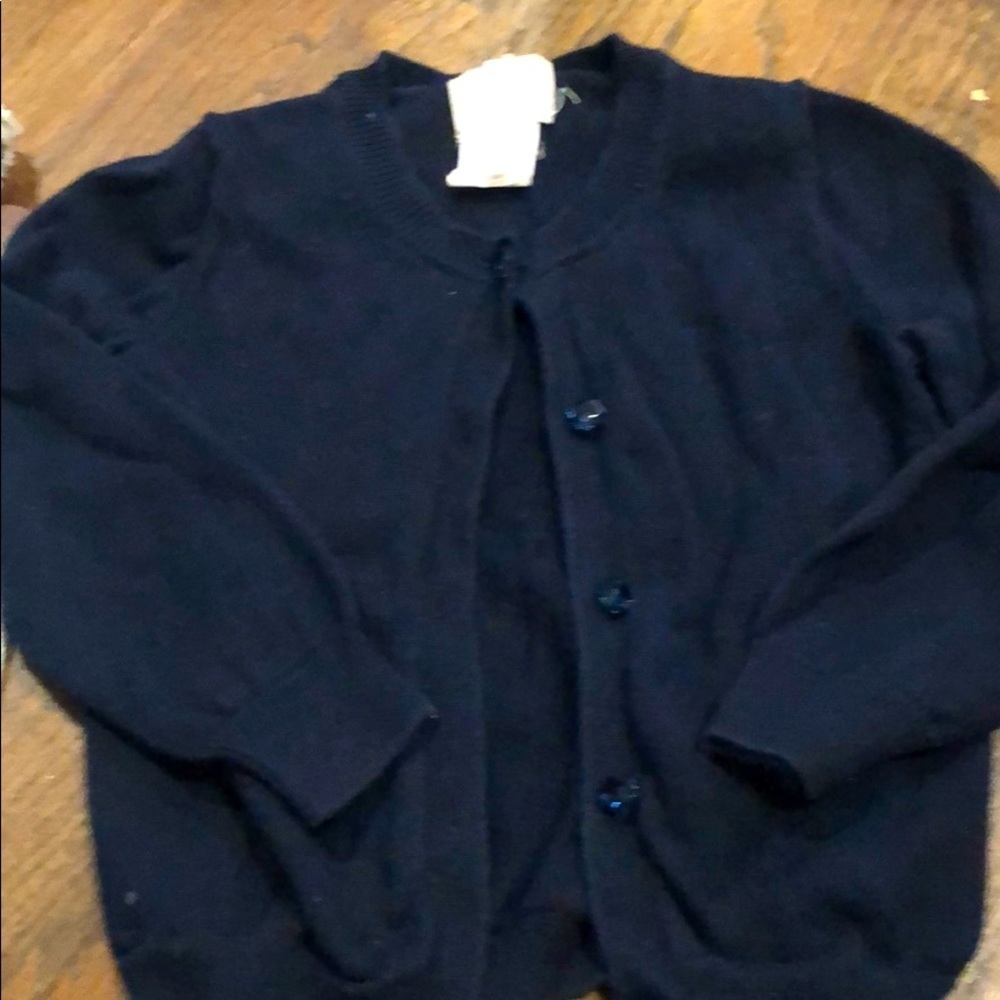 Beautiful crew cuts navy cardigan with gem buttons